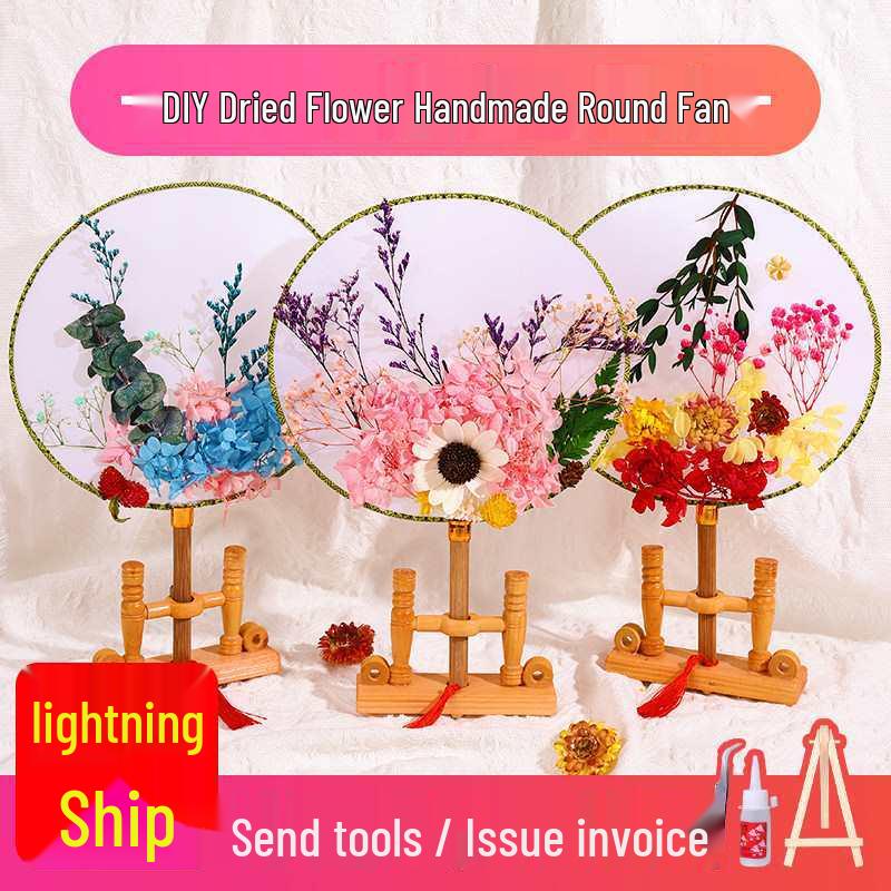 Dried Flower Fan DIY Kit for International Women's Day - Team Building & Handmade Gift