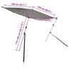 T Top Shade Extension Anthracite 170 x 170 x (115 183) cm