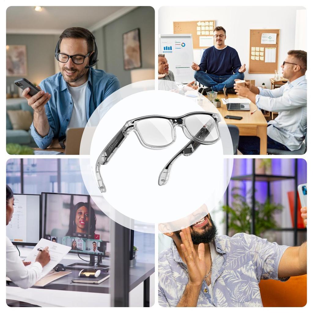 Camera Glasses Voice Control Translation Sunglasses Smart AI Glasses For Family Friend Men Work Home Indoor Outdoor School