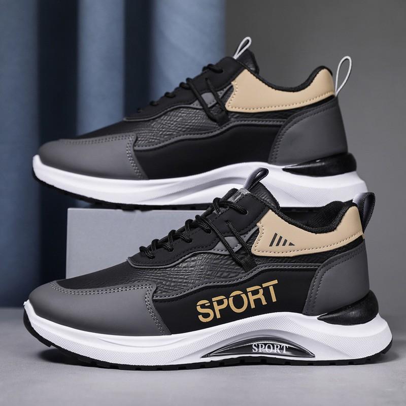 Men's shoes spring and autumn thick-soled breathable casual shoes young students low-top running shoes lightweight and comfortable sports shoes