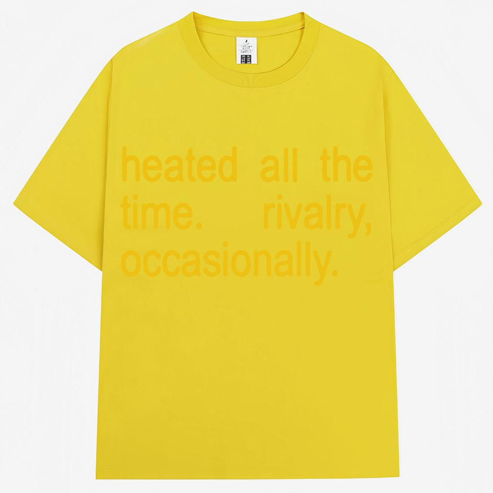 Heated Rivalry Heated All The Time Graphic T Shirts Men Women Fashion Popular Tshirt Cozy Cotton Oversized Casual Short Sleeve