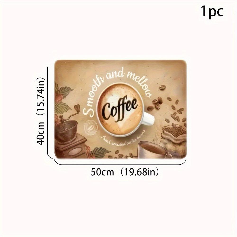1Pcs Boho Coffee Bar Coffee Rubber Drying Mat Tableware for Coffee Shop Kitchen Carpet Tableware Durable Diatom Mud Table Mat Pet Coffeeware Mat