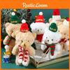 Adorable Plush Christmas Bear Pendant With Colorful Scarves And Hats Perfect For Holiday Decor