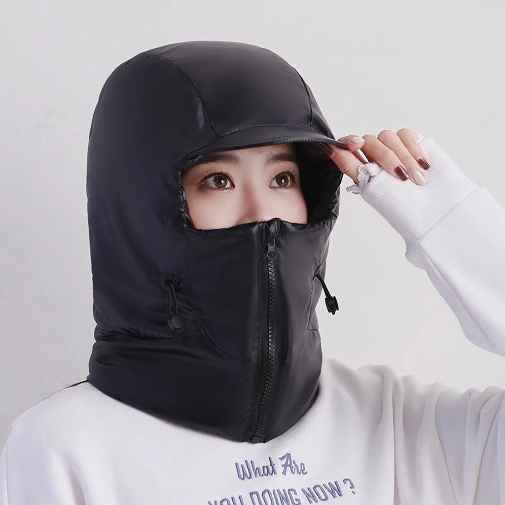Unisex Bomber Hat Trapper Hat with Neck Warmer Bomber Hat Balaclava for Outdoor Winter Mask for Skiing Camping Hiking