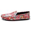 Men’s Moccasins Driving Shoes Comfort Leather Flats Casual Slip-ons Plus Size Flower Print Shoes for Men