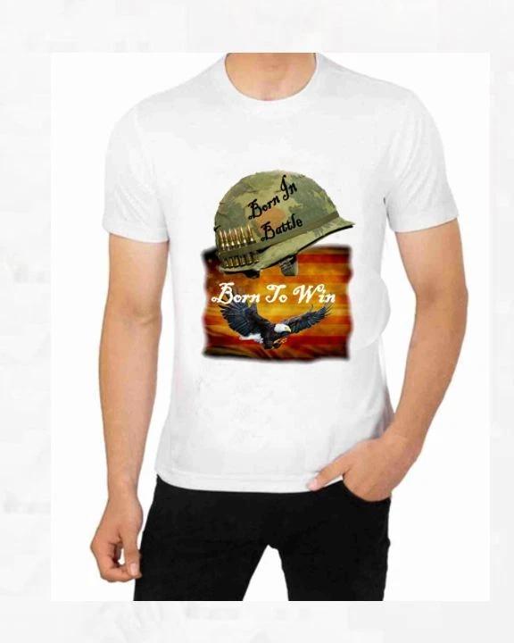 Born in Battle Born To Win Vietnam War Art T-Shirt 3XL