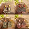 Classic Vintage Bohemian Colorful Drop Earrings for Women Unique Rice Bead Tassel Hollow Dangle Earring Vacation Jewelry Gift