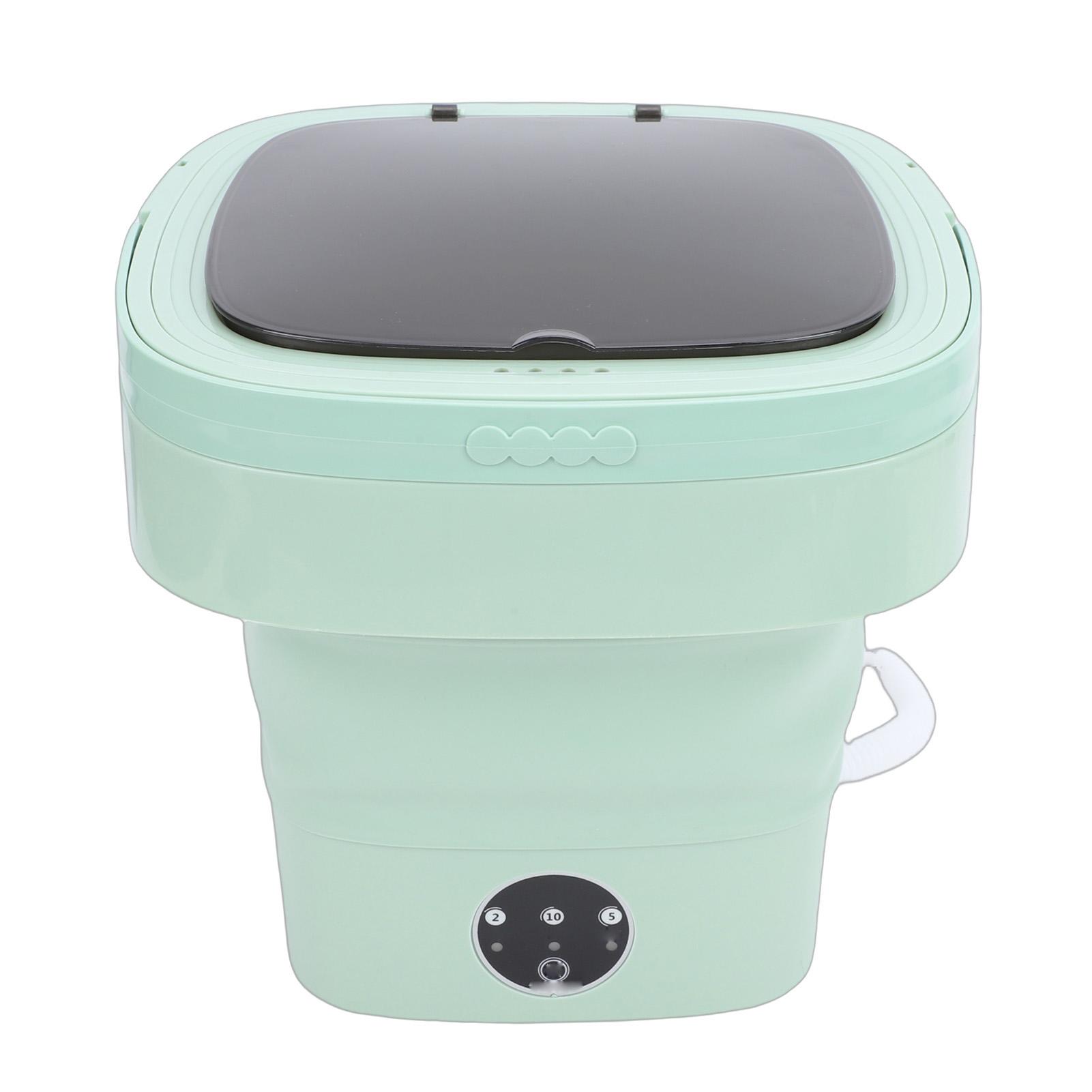 Igeteck Unisex Portable Washing Machine 8L Foldable Washer With 3 Cleaning Modes Drain Basket Small Foldable Laundry Machine For Toddler Clothes Underwear Socks