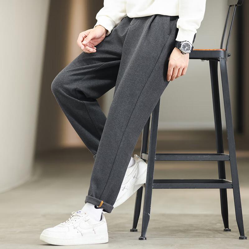 

FAPAI Мужские утепленные теплые брюки прямого кроя в стиле business casual 3XL