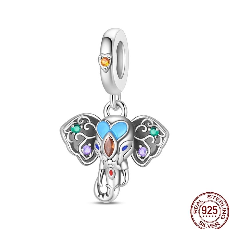 New Original Copper Elephant Cat Game Charms Bead Flower Baby Beads Fit 3Mm Bracelet Diy Jewelry Gifts For Women