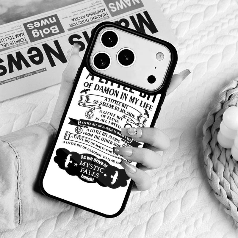 The Vampire Diaries Quotes Art Phone Case For IPhone 17 16e 15 14 13 12 11 Pro Max Air Mini Soft Protective Cover