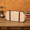 Valigia baule in pelle stile europeo vintage e organizer per la casa