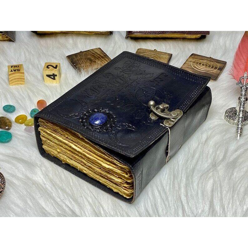 400 Pages Book of Shadows Vintage Leather Journal Grimoire Journal with Handmade
