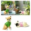 Dog Statue Animal Figurine Simulation Dog Model Resin Sculpture for Patio Lawn
