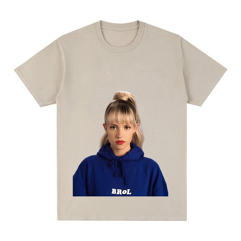 Angele Van Laeken T-Shirt Classic Portrait Graphic Printing Tee-shirt Fashion Round Neck Tops Women/men Short Sleeve Cotton Tees