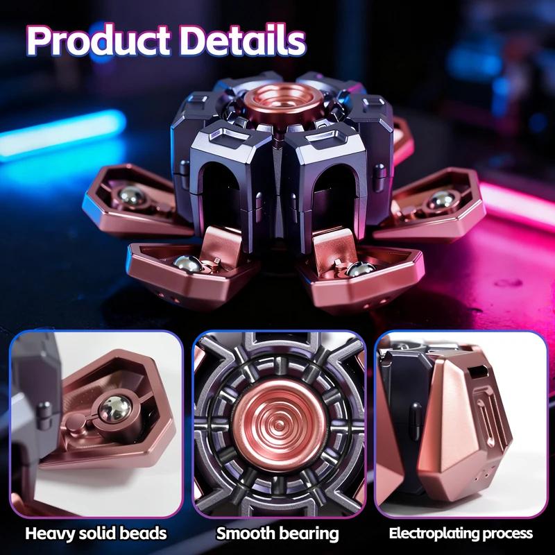 Creative EDC Hand Spinner Stress Relief Toy DIY Rotating Fingertip Gyroscope Spinner Fidget Toys for Kids Adult Birthday Gifts