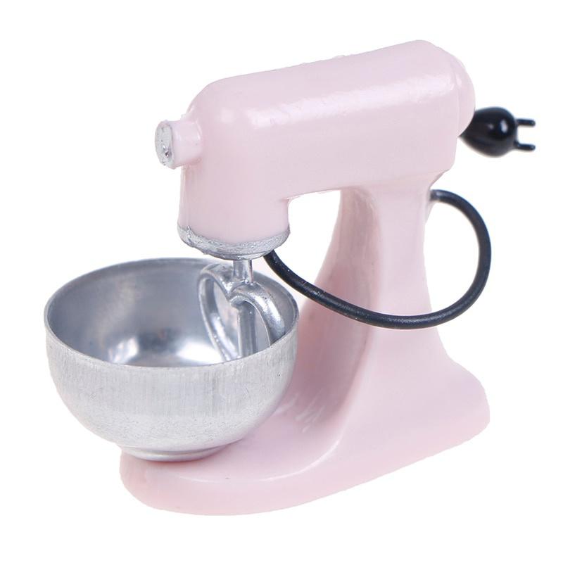 

Миниатюрная кухня Современная модель смесителя Мебель Аксессуары орнамент Миниатюрные аксессуары Блендер орнамент 1pcs розовый