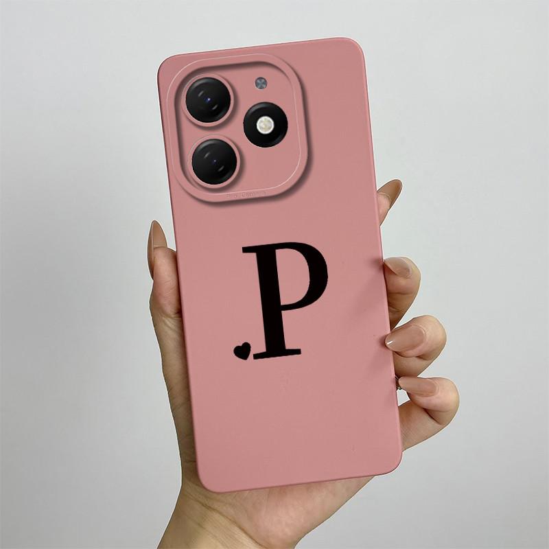 For Tecno Spark 20 Pro Case Tecno Spark 20 Phone Case Tecno Spark 20C BG7n BG7 KJ5 KJ6 Cute Initial Letters Matte TPU Soft Cover