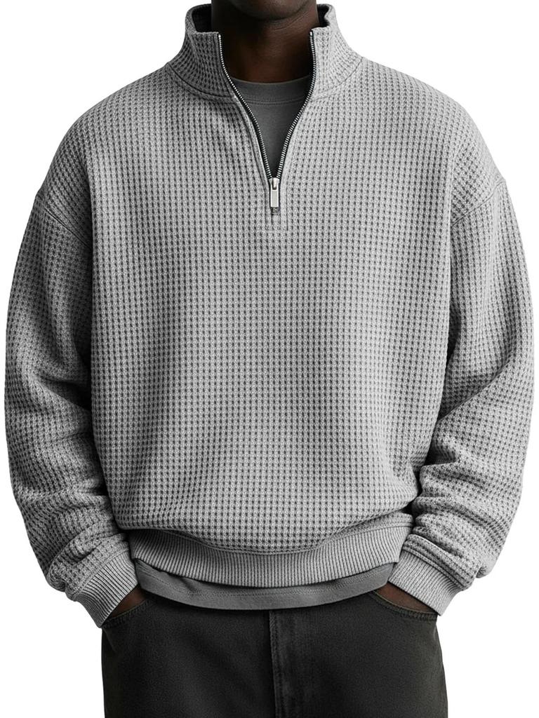 Felpa con zip da uomo per autunno inverno, casual, vestibilità larga, felpa con cappuccio