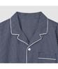 Jaju Men'S Seersucker Pattern Knee-Length Pajama Set_Light Navy