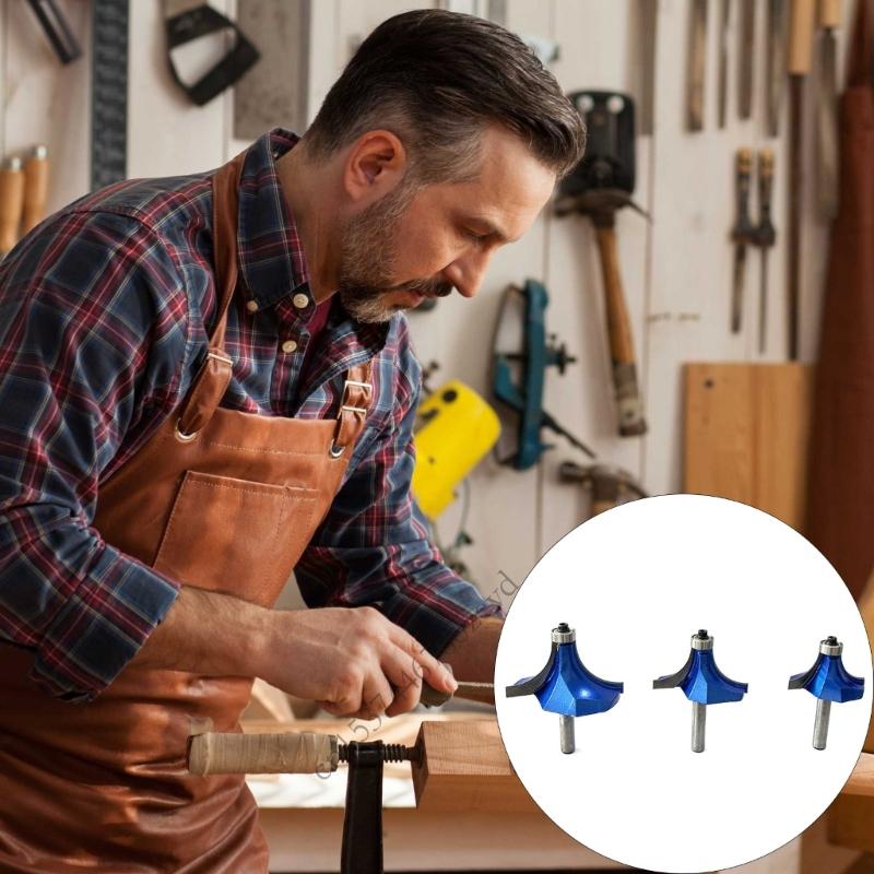 Round Over Edging Router Bit Radius In 3/8 3/4 8mm Shank Router Bit Straight End Mill Trimmer P9YB