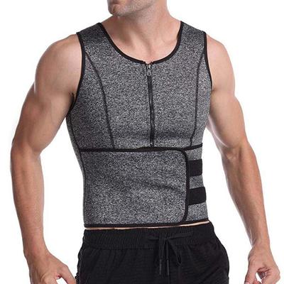 Gilet da uomo con cerniera per sauna, per la perdita di peso, corsetto in neoprene caldo, gilet per allenamento, body shaper, allenamento, canotte, camicia a compressione