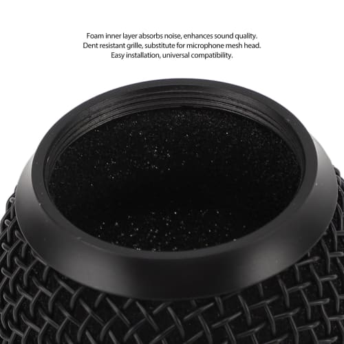 Zerodis Microphone Grill Ball, Replacement Microphone Head for SM58, BETA58, and SV100, Anti-Dent Karaoke Accessory, Replacement Part, Zerodis6b7ak519