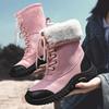 Winter Martin Boots Women's Northeast Outdoor Snow Boots High Boots Cotton Shoes Velvet Leather Surface Non-slip Warm