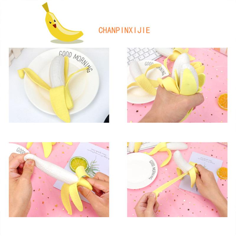 Banana Peel Spoof Trickery Props Slow Rebound Creative Relieve Stress Toy