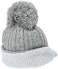 Golf 2WAY knit cap with brim ear FR [New Balance] (folded muffler) / Women's / 012-4287503 020_Gray