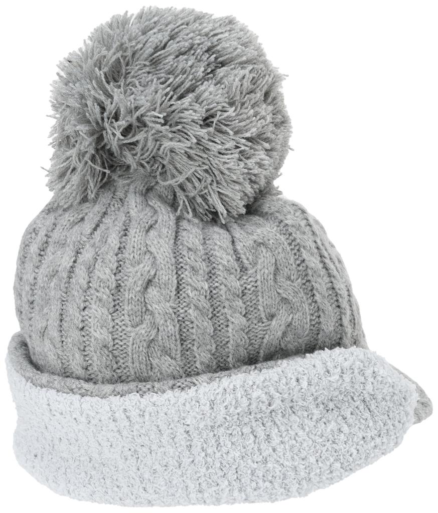 Golf 2WAY knit cap with brim ear FR [New Balance] (folded muffler) / Women's / 012-4287503 020_Gray