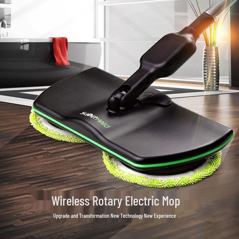 

Wireless Handheld Electric Mop: Rechargeable, Labor-Saving Floor Cleaning Machine EU Plug чёрный