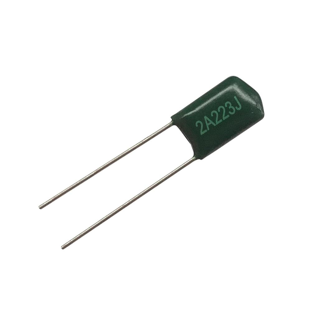 20psc 0.022uF 100V Polyester Capacitor 2A223J 223PF 22nF Mylar Film Capacitor Electrolytic Capacitors for TV, LCD Monitor, Game