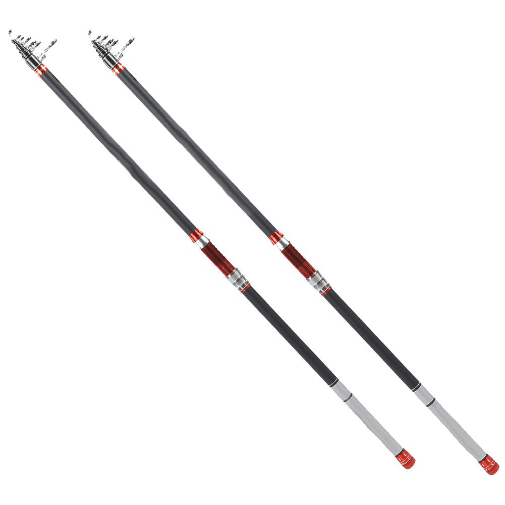 Carbon Superhard Telescopic Fishing Rod Portable Long Shot Fishers Tackle (5.4m)