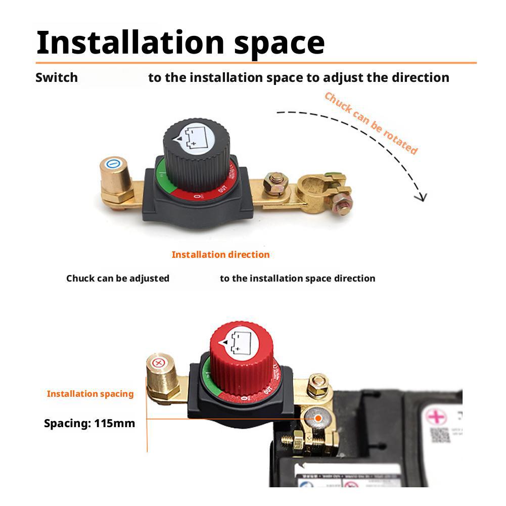 Upgrade Battery Disconnect Switch with Voltmeter, Master Isolator Cut/Shut Off Switch DC 5-60V for Marine Boat Car Truck Camper