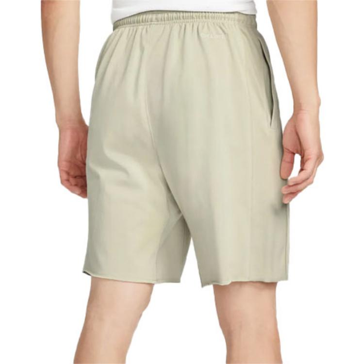 Nike Embroidered Logo Print Elastic Waist Straight Leg Casual Shorts Men Shorts Light-Grey DX6136-118