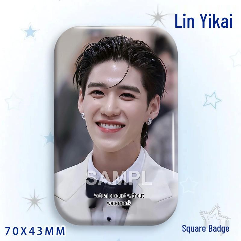Thai Star PP Lin Yikai Konzert Support-Abzeichen: Lasergeschnittenes quadratisches Broschenornament