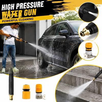 High Pressure Water Gun Set Handheld Power Washer Nozzle with Brass Connector and Quick Release Coupling Compatible with Garden Hose