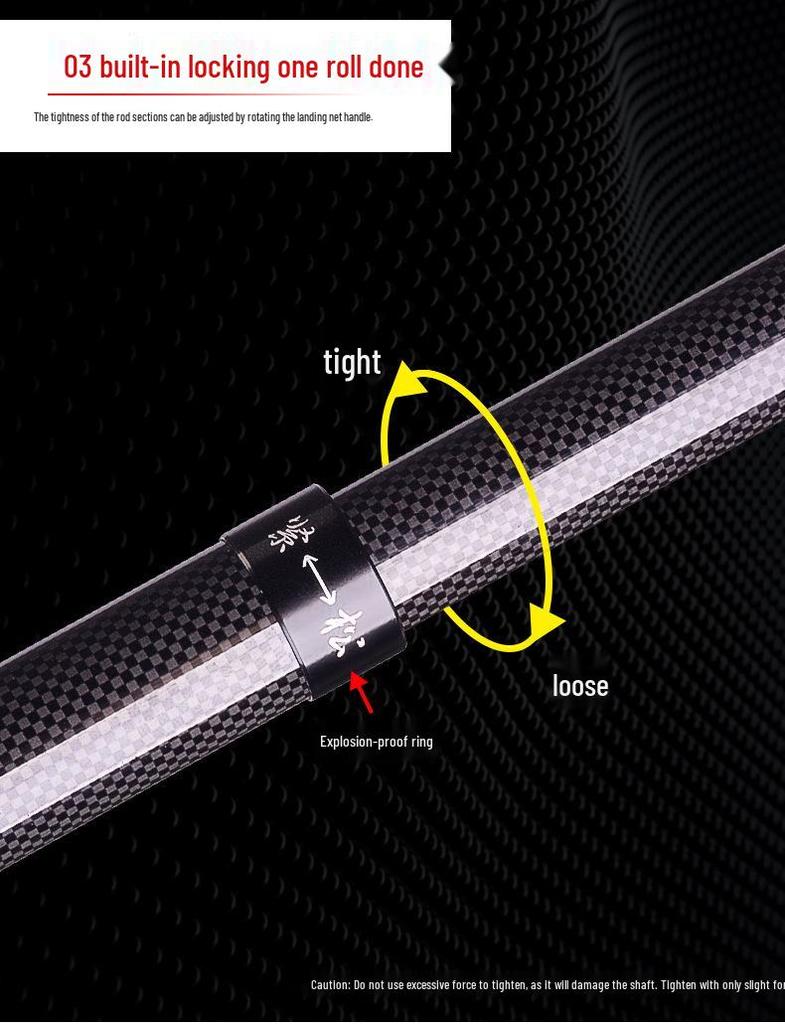 Надлегкий карбоновий підсак для нахлистової риболовлі - Телескопічний, Ізольований, Коротка секція, Надтвердий для карася