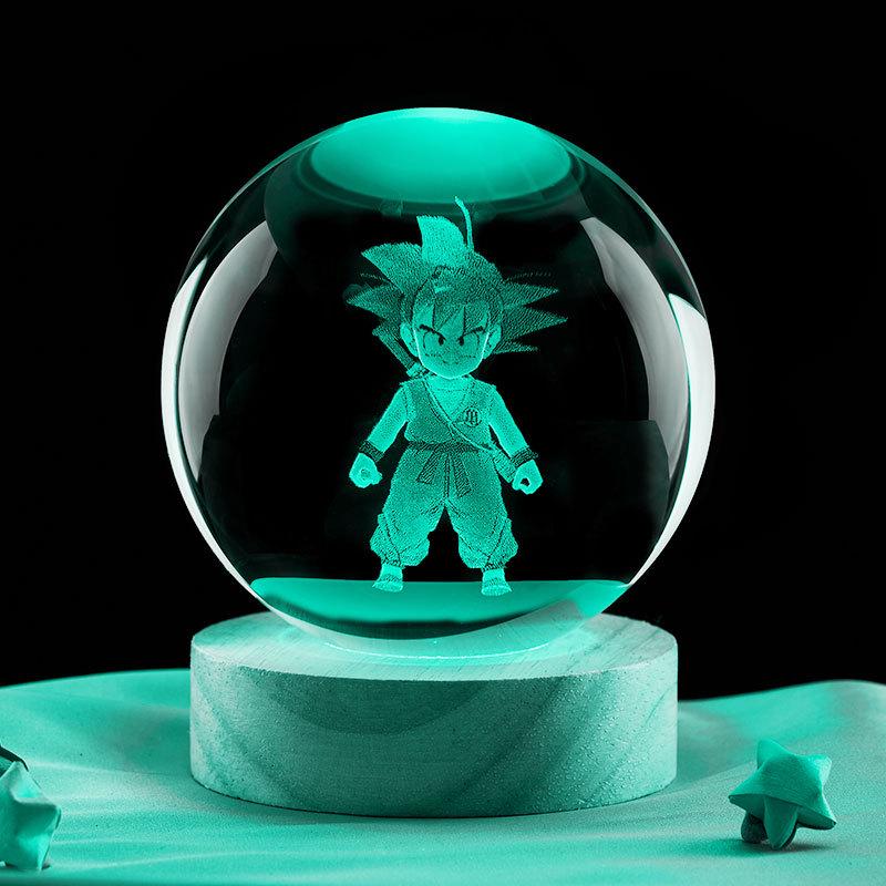 Dragon Ball Goku 3D Crystal Night Light - Creative Ornament and Birthday Gift