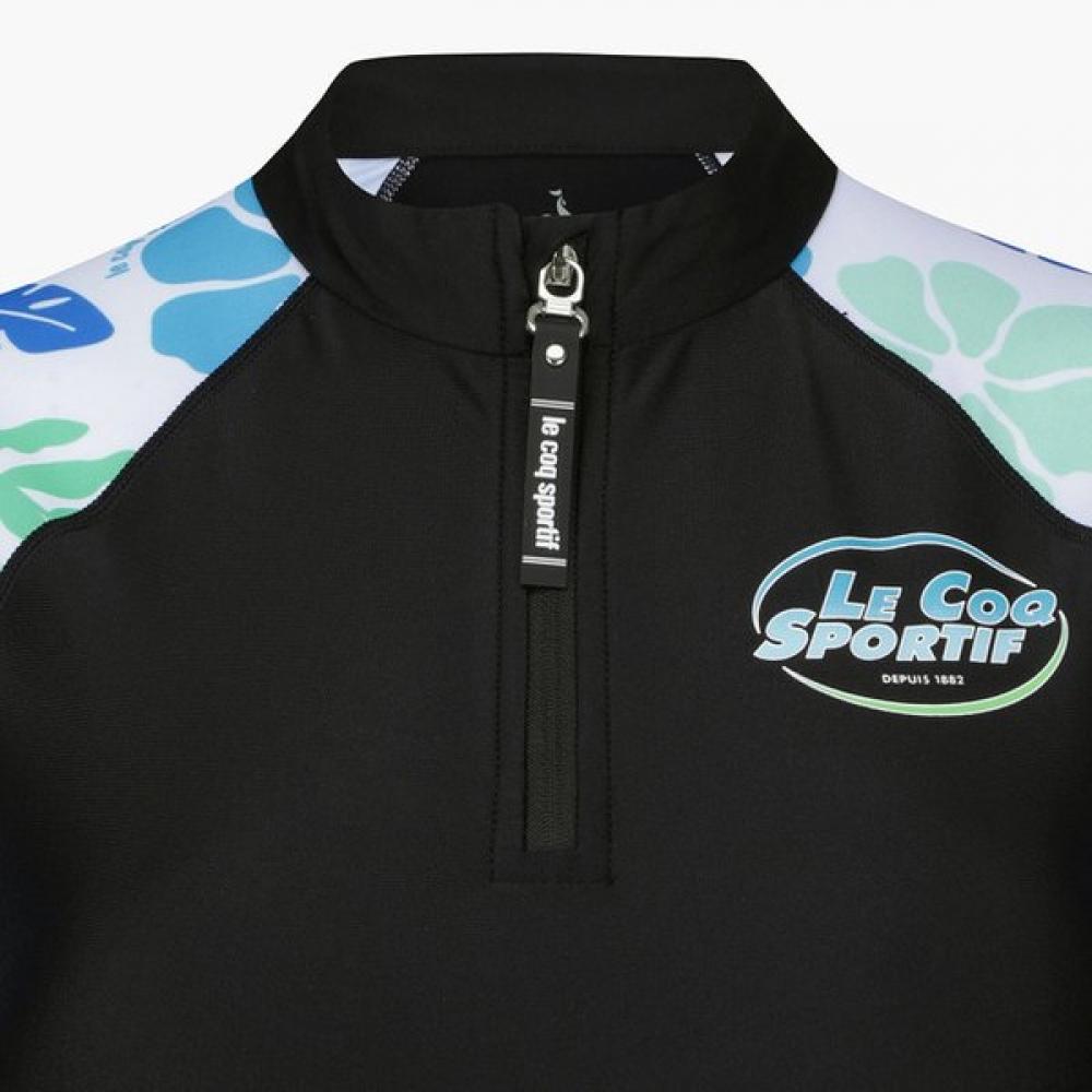 Le Coq Sportif Long sLeeve Half Zip Rash Guard Black Qp222srl51