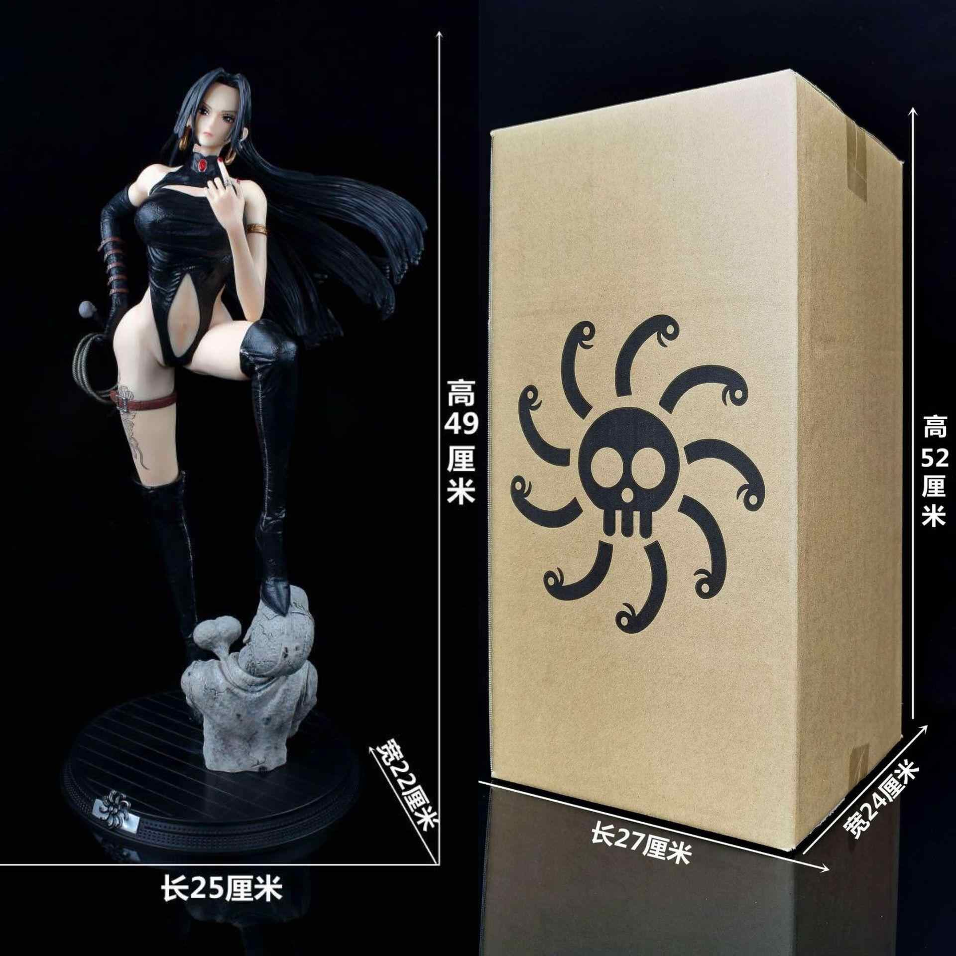 

48 см One Piece Кожаная куртка Модель Императрицы Боа Хэнкок Фигурка Настольное украшение Фигурки Действия Коллекция для фанатов Подарок with box