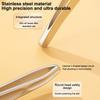 Stainless Steel Eyebrow Clips For Precision Beard And Mustache Trimming Gentle On Light Beige Round Head Tweezers Christmas Gift