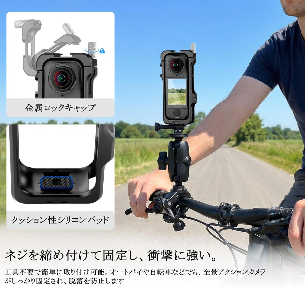 Selens Insta360 X4 Aluminiowa Obudowa Ochronna do Kamery Panoramicznej z Rozszerzeniem Powietrznym, z Ramką Montażową i Śrubową Osłoną Obiektywu, Odporna na Wstrząsy, Kompatybilna z