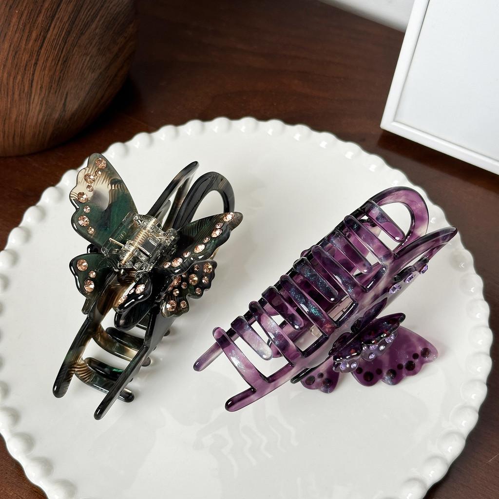 Hair Butterfly Highquality Clip With Rhinestone Details For Sophisticated Styling