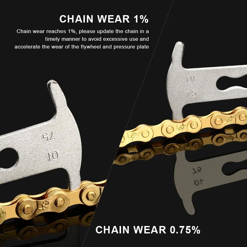 1pc Bicycle Chain Wear Indicator Checker Portable Bike Gauge Measurement Ruler Road Cycling Chain Replacement Repair Tools