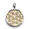 [World Accessories Carmelo] Flower of Life Divine Geometry Flower of Life Gibeon Meteorite Pendant Sterling Silver 925 Gold