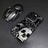 Heavy Duty Shockproof Black Art Skull Case For Iphone 17 Air 16 16e 15plus 14 13 12 11 Pro Max Matte Protective Back Cover