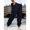 Pantalon cargo en polaire pour homme Pantalon jogger décontracté avec poches