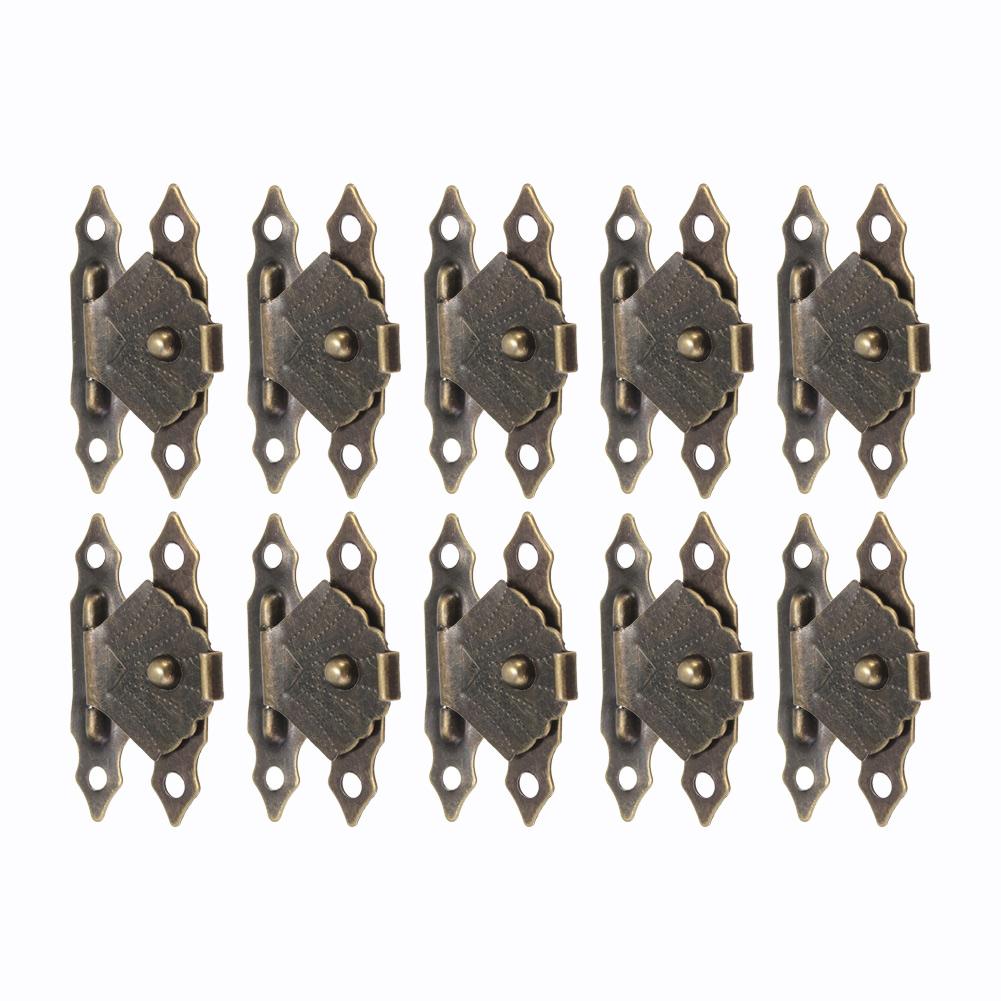 

10 шт. застежки-защелки для коробок, старинная бронзовая железная шкатулка для украшений, навесной замок, защелка, застежка, замок, деревянная шкатулка, пряжка, фурнитура, аксессуары